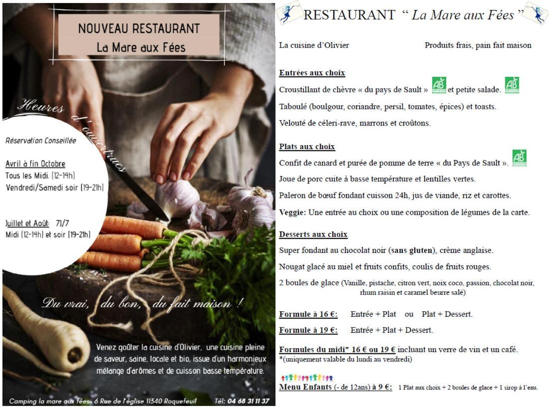Camping La Mare Aux Fees Hotel Roquefeuil Eksteriør billede